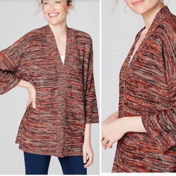 Pure Jill Sweaters - Pure Jill Campari knit spaced dyed pullover sweater Size L Petite